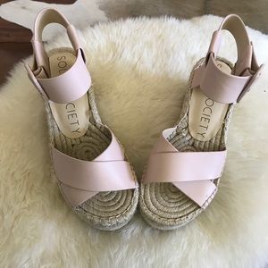 Blush pink Sole Society Wedges